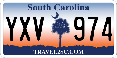 SC license plate YXV974
