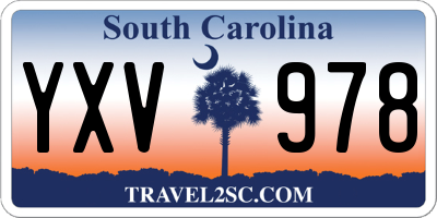SC license plate YXV978