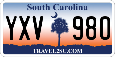 SC license plate YXV980