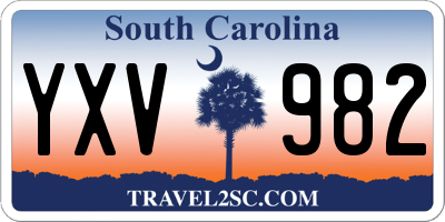 SC license plate YXV982