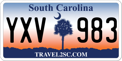 SC license plate YXV983