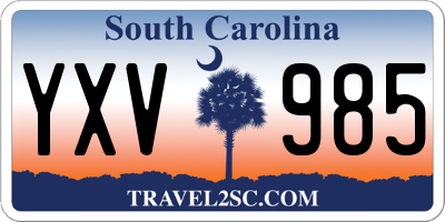 SC license plate YXV985