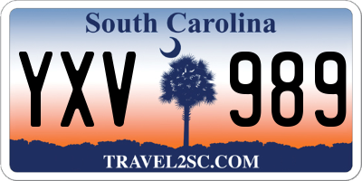 SC license plate YXV989