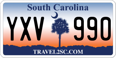 SC license plate YXV990