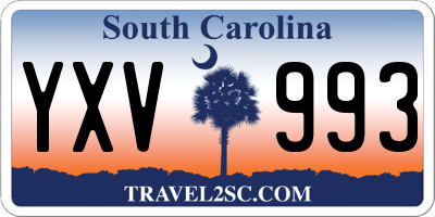 SC license plate YXV993