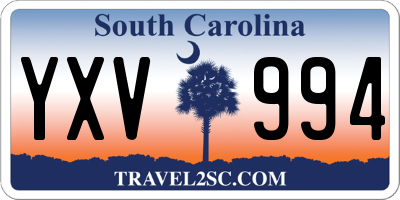 SC license plate YXV994