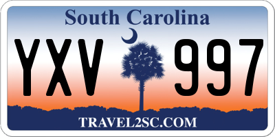 SC license plate YXV997