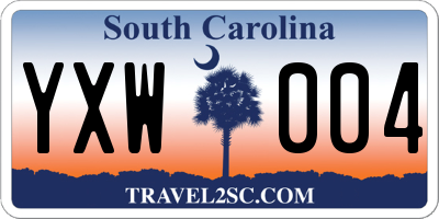 SC license plate YXW004