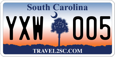 SC license plate YXW005