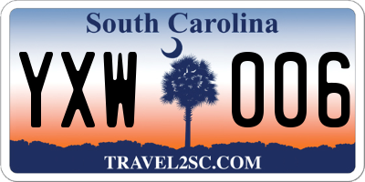 SC license plate YXW006