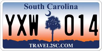 SC license plate YXW014