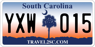 SC license plate YXW015