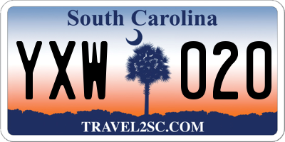 SC license plate YXW020
