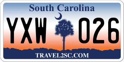 SC license plate YXW026