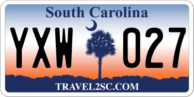 SC license plate YXW027