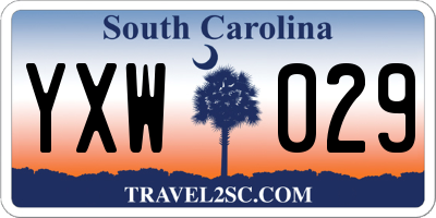 SC license plate YXW029