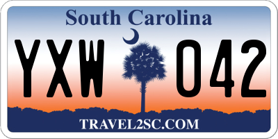 SC license plate YXW042