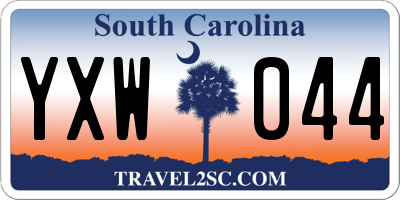 SC license plate YXW044