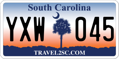 SC license plate YXW045