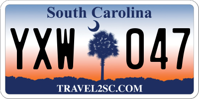 SC license plate YXW047
