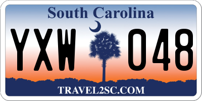 SC license plate YXW048
