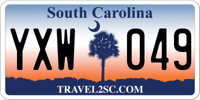 SC license plate YXW049
