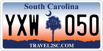 SC license plate YXW050