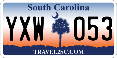 SC license plate YXW053