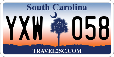 SC license plate YXW058