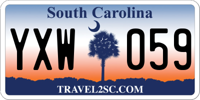 SC license plate YXW059