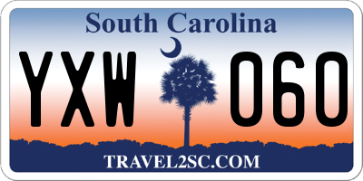 SC license plate YXW060