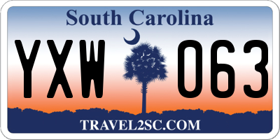 SC license plate YXW063