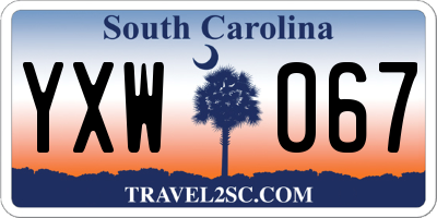 SC license plate YXW067