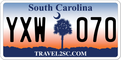 SC license plate YXW070