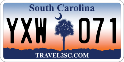SC license plate YXW071