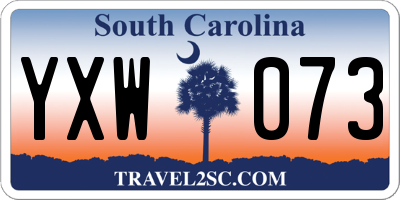 SC license plate YXW073