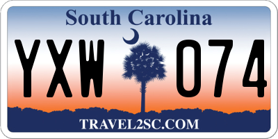SC license plate YXW074