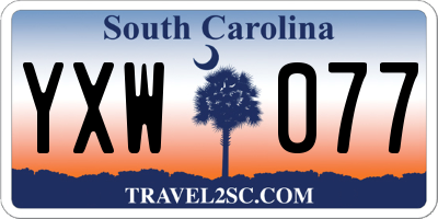 SC license plate YXW077
