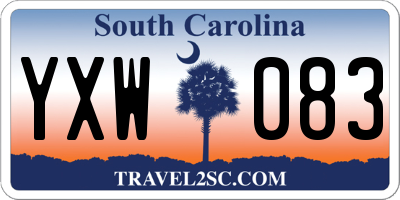 SC license plate YXW083