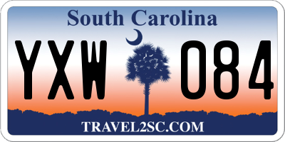 SC license plate YXW084