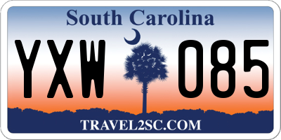 SC license plate YXW085