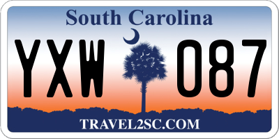 SC license plate YXW087
