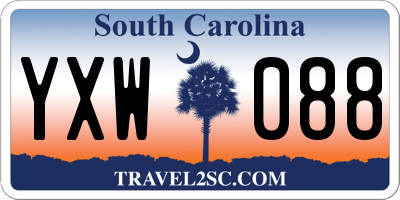 SC license plate YXW088