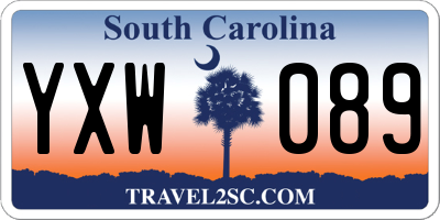 SC license plate YXW089