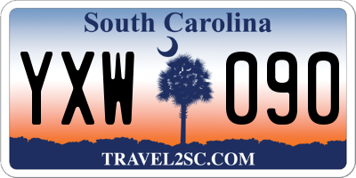 SC license plate YXW090