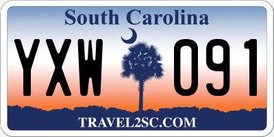 SC license plate YXW091