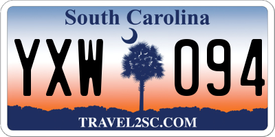 SC license plate YXW094