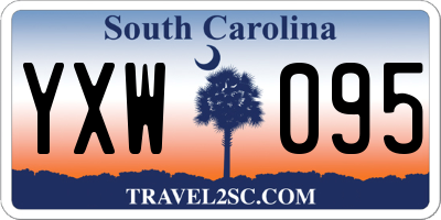 SC license plate YXW095