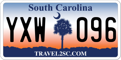SC license plate YXW096