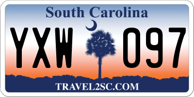 SC license plate YXW097